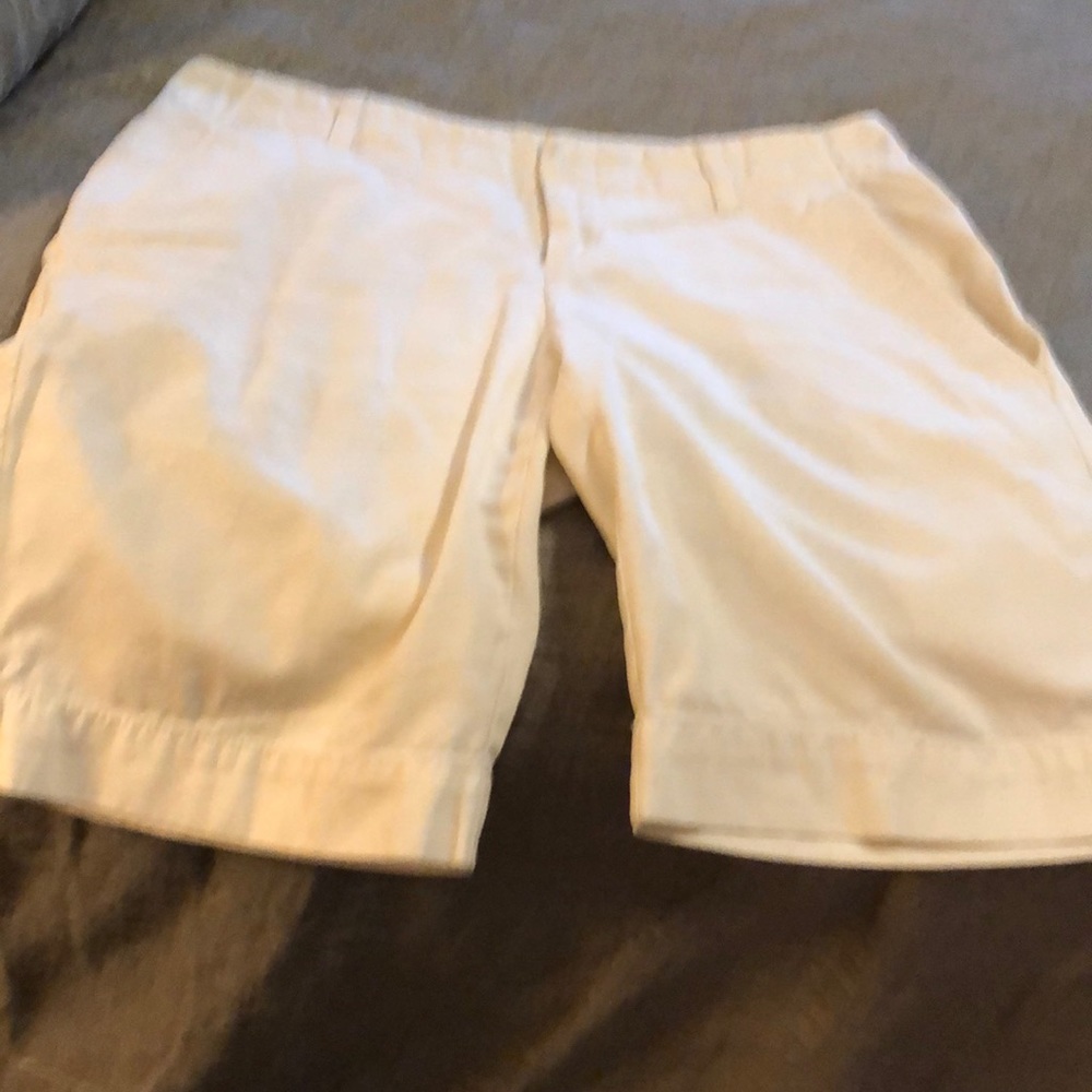 Ladies white long shorts